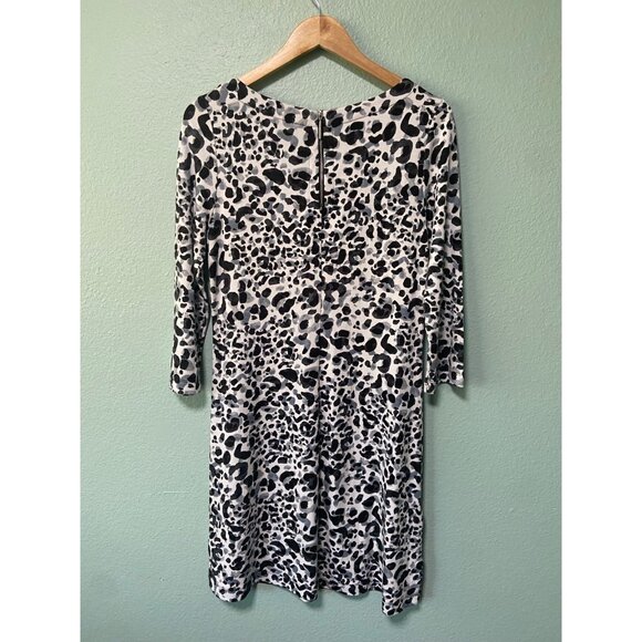 Tommy Bahama Women's Cheetah Print Knee Length Long Sleeve Dress Size Small - Picture 3 of 9